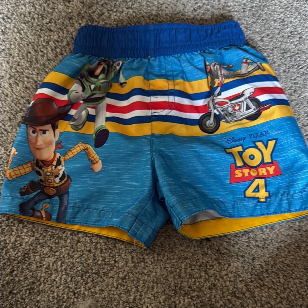Toy Story 4 Kids Swim Shorts - Blue and Yellow